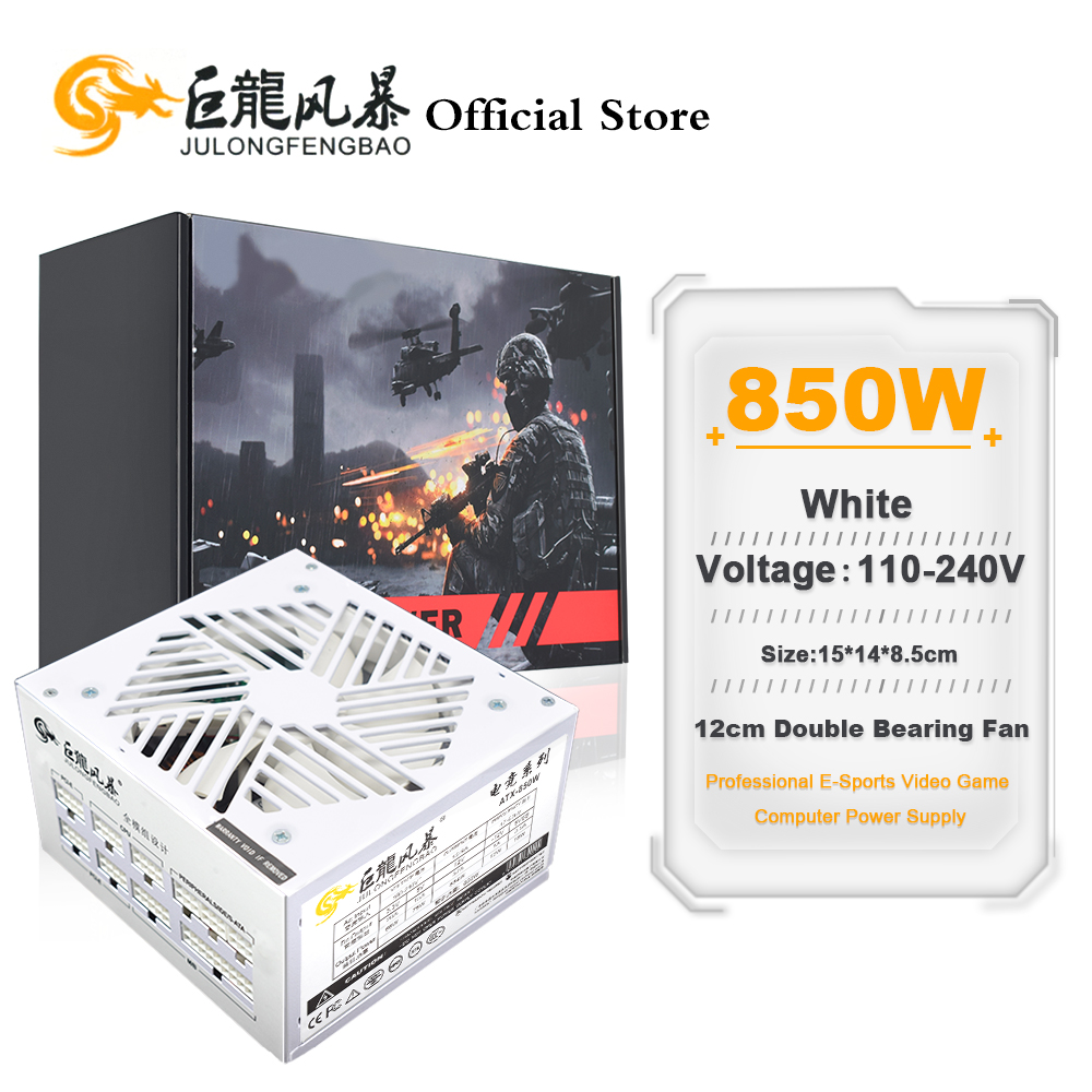JULONGFENGBAO 110-240V Game Fo - 1000W White Modular Power Supply recension och pris