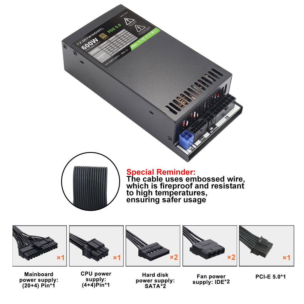 ATX 3.0 PCI-E Gen5 Flex ATX Mo - Flex Atx Power Supply 600W 1U recension och pris