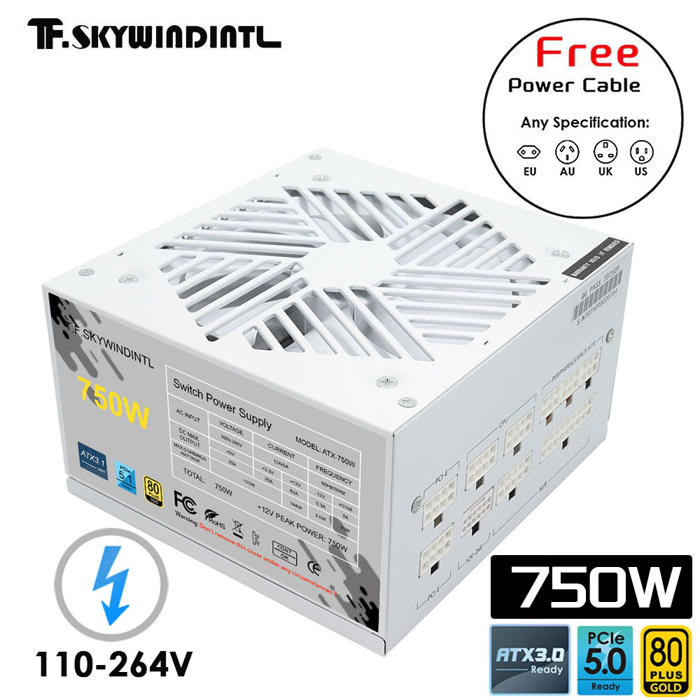 White 750w 850w 1000W 1200W Wa - 1000W White Modular Power Supply recension och pris