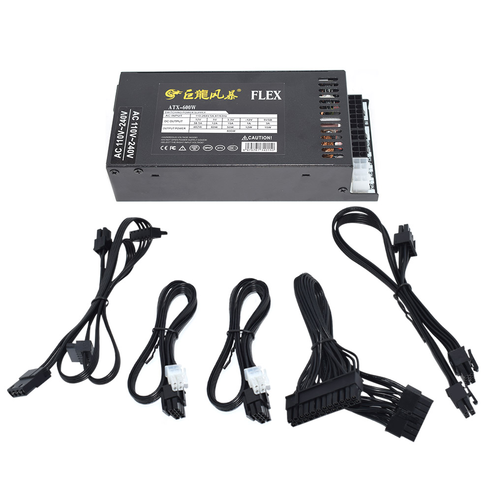 New PC Power Supply 400W 600W  - Flex Atx Power Supply 600W 1U recension och pris